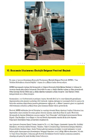 artfulliving.com.tr / 10. Bozcaada Uluslararası Ekolojik Belgesel Festivali Başladı