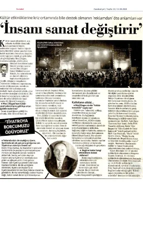 Cumhuriyet / 'Art changes people'