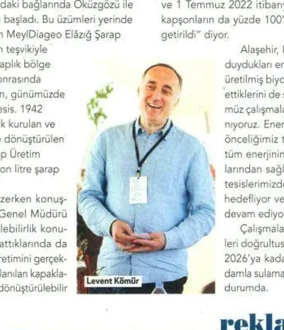 Ekonomist Dergisi / Üretimde '2030 Ekosistem Hedefleri'ne Odaklandı