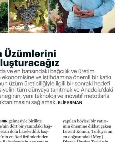 Fortune Türkiye / Anadolu'nun Üzümlerini Dünya İle Buluşturacağız