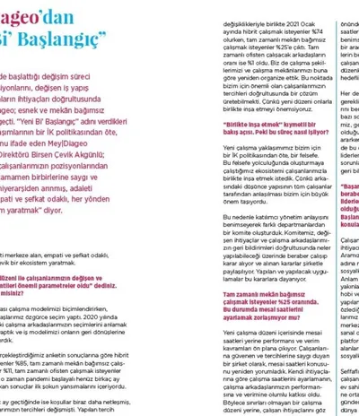HR Dergi / Mey Diageo'dan ''Yeni Bi' Başlangıç''