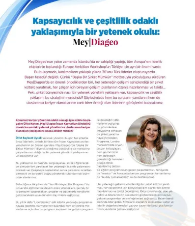 Human Resources (HR Dergi) / Kapsayıcılık ve çeşitlilik odaklı yaklaşımıyla bir yetenek okulu: Mey|Diageo