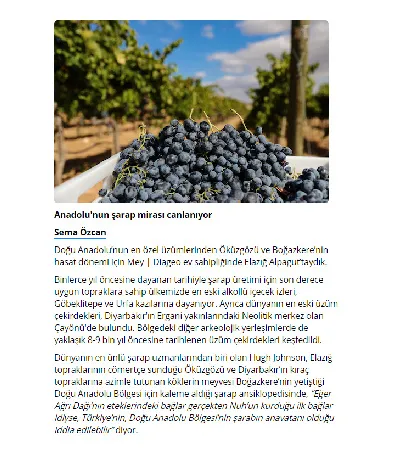 kapsul.com.tr / Anadolu'nun şarap mirası canlanıyor